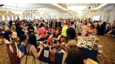 Business is brisk at the Sheraton hotel's Second-Hand Bazaar in Abu Dhabi.