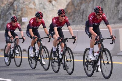 INEOS team rider Chris Froome of England (R) rides during the second stage of the UAE Cycling Tour. AFP