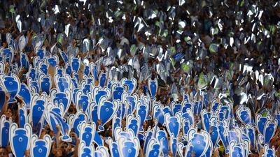 Fans at the Estadio do Dragao in Porto, Portugal, before the Champions League match between FC Porto and Barcelona. Reuters