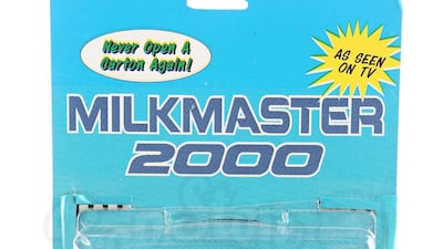Pack of Three Milkmaster 2000 Spouts. Courtesy Prop Store