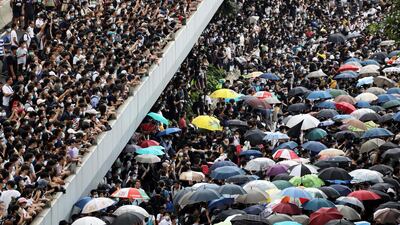 Protesters on the march. Reuters