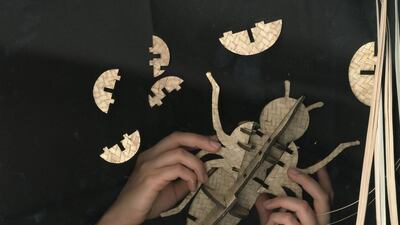 Latifa Saeed’s Kinetic Khoos. A series of kinetic design installations. Courtesy of Tashkeel.