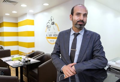 Al Shater Hassan's manager, Maen Al Shoumari. Victor Besa / The National