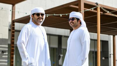Sultan and Hamdan Al Hammadi, 19, devote up to six hours a day volunteering at an Abu Dhabi vaccination centre. Khushnum Bhandari for The National