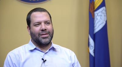 City deputy chief resilience officer Greg Nichols says water is 'an existential threat' to New Orleans. Ahmed Issawy / The National