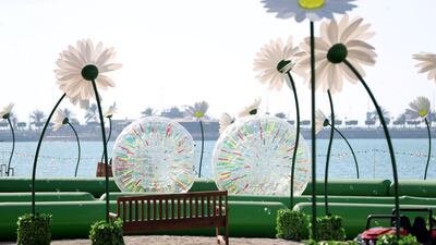 Children will be able to crawl into giant plastic balls as part of one of the activities oganised at the festival. Chris Whiteoak / The National