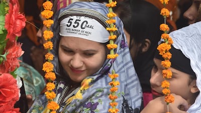 Sikh pilgrims gather to celebrate the 550th birth anniversary of Guru Nanak Dev, at Nankana Sahib, a Pakistani city about 80 kilometres from the eastern city of Lahore on November 12, 2019. AFP
