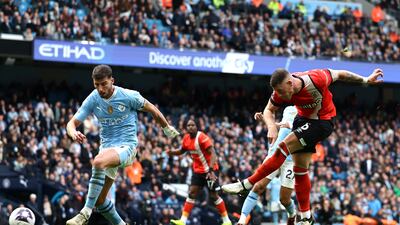Ross Barkley of Luton Town scores his team's first goal. Getty Images
