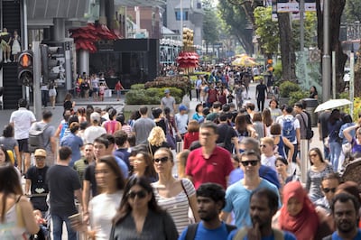 Orchard Road in Singapore.