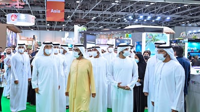 The Arabian Travel Market is being held at the Dubai World Trade Centre.