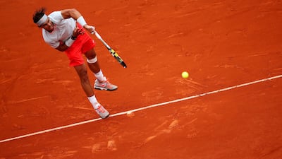 Nadal served well throughout the match even though he dropped a game in the second set. No matter - he was still winning handily. Clive Brunskill / Getty Images