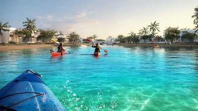 A water channel will provide a relaxing surrounding for residents. Courtesy Jubail Island Investment Company