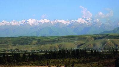 Bishkek is the capital of Kyrgyzstan and is located on the Silk Road. It is in the Chui valley overlooked by the Kyrgyz Ala Too or Alatau mountains. (Getty Images)