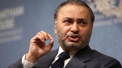 Minister of State for Foreign Affairs Dr Anwar Gargash, seen here speaking at Chatham House in London on July 17, 2017, says the UAE will go on without Qatar. Neil Hall / Reuters