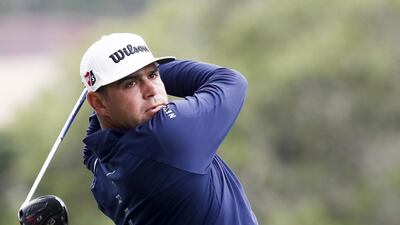 Gary Woodland of the US hits his tee shot on the second hole during the first round of the 119th US Open Championship at the Pebble Beach Golf Links in Pebble Beach, California. EPA