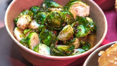 Veggie lovers can dig into the restaurant's famed Crispy Brussels Sprouts.