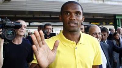 Samuel Eto'o arrives in Milan today ahead of his medical with Serie A champions Inter Milan.