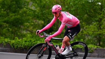 UAE Team Emirates rider Tadej Pogacar during Stage 4. AFP