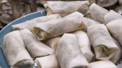 Tunisian brik ready to be fried Victor Besa / The National