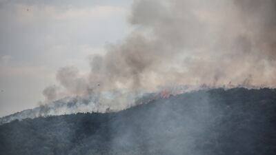Summer fires are common in Syria, but are being exacerbated by 40°C temperatures, about 10°C higher than the September average. Getty