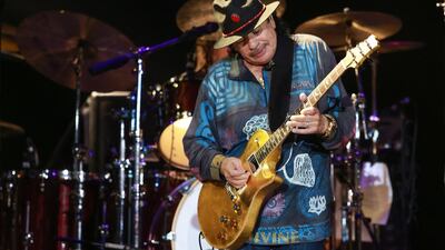 Carlos Santana, this year’s closing act. Victor Besa for The National