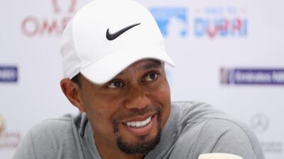 Tiger Woods of the USA addresses a press conference during the pro-am ahead of the Omega Dubai Desert Classic at Emirates Golf Club on February 1, 2017 in Dubai, United Arab Emirates. Warren Little / Getty Images