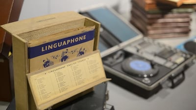 Audio recordings on display.