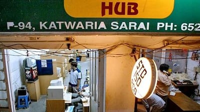 As Web access expands across India, through home connections and internet cafes alike, e-commerce is expected to grow with it. Amit Bhargava / Bloomberg News