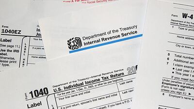 US Internal Revenue Service (IRS) tax forms. Karen Bleier / AFP