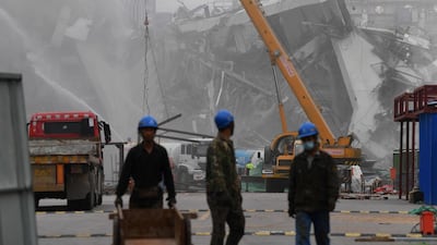 Demolition of the Workers' Stadium. AFP