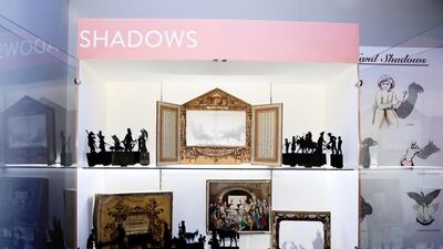 A shadow theatre on display at the Dubai Moving Image Museum in Dubai Sarah Dea / The National