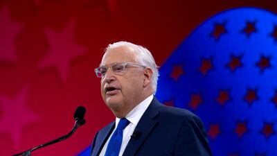 United States Ambassador to Israel David Friedman says Israel has the right to retain parts, but not all, of the West Bank. AP