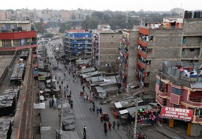 The Mathare neighbourhood in Nairobi, where there have been protests after the announcement of the presidential election result. Reuters