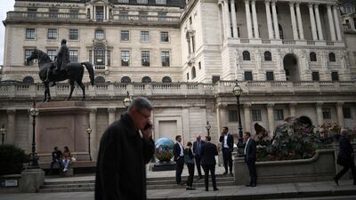 The Bank of England in London's financial district. It said it had spent £5 billion ($5.5bn) stabilising markets since investors took fright at a controversial mini-budget. Reuters