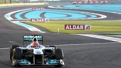 Shares of Aldar, the developer behind the Yas Marina Formula One Circuit, have risen 47.8 per cent so far this year. Karim Sahib / AFP