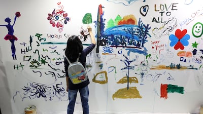 A mural for People of Determination at the World Trade Centre in Dubai. Inclusion has evolved from a sector-specific objective into a whole-of-government approach. Chris Whiteoak / The National