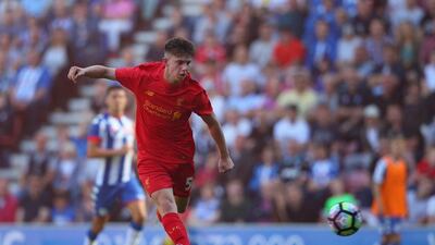 Liverpool Academy player Ben Woodburn scores his team’s second goal. Alex Livesey / Getty Images