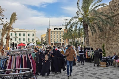 People in the old town of Libya's capital Tripoli. The country has been relatively calm in recent years. AFP
