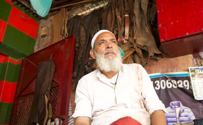 Khaleel, 67, is one of the last remaining Mashakwala—traditional water carriers in the country. Taniya Dutta / The National