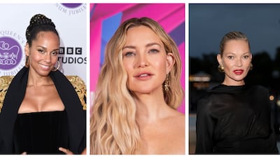 Alicia Keys, Kate Hudson and Kate Moss have all stepped into the health and wellness business selling a number of beauty products and supplements. Photo: AP, Getty Images, PA