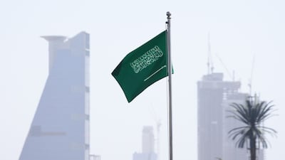 The Saudi Arabian flag in Jeddah. NurPhoto via Getty Images