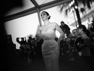 Portuguese actress Sara Sampaio in Waad Aloqaili Couture. Getty Images
