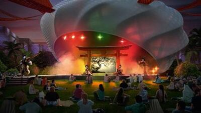 Artist impression of cultural performances in the souks at the proposed site of Expo 2020. Courtesy Dubai Expo 2020
