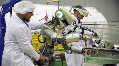 Fedor is tested ahead of its flight. EPA