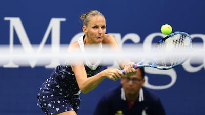 Pliskova hits a return to Williams. AFP