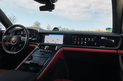The 2024 Panamera comes with an optional 10.9-inch passenger display screen to control the infotainment system. Photo: Porsche