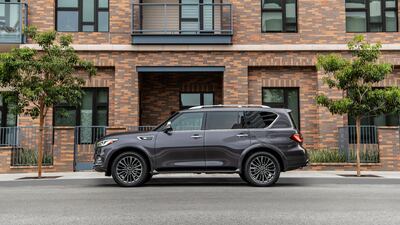 The recognisable shape of the QX80 remains unchanged