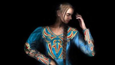 An image by the artist Maitha Demithan, Manara, 2011, which is showing at the Emirati Expressions Exhibition.