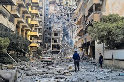 The site of an Israeli strike in Tyre, southern Lebanon, on May 28. AFP