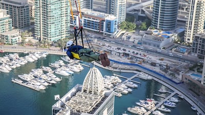 The XDubai Zipline, the world's longest urban zipline, is donating proceeds from its Ramadan night rides to Al Jalila Foundation. Victor Besa for The National